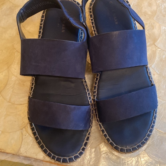 Cole Haan cloud feel double strap sandal, navy blue leather size 8 - Picture 6 of 6